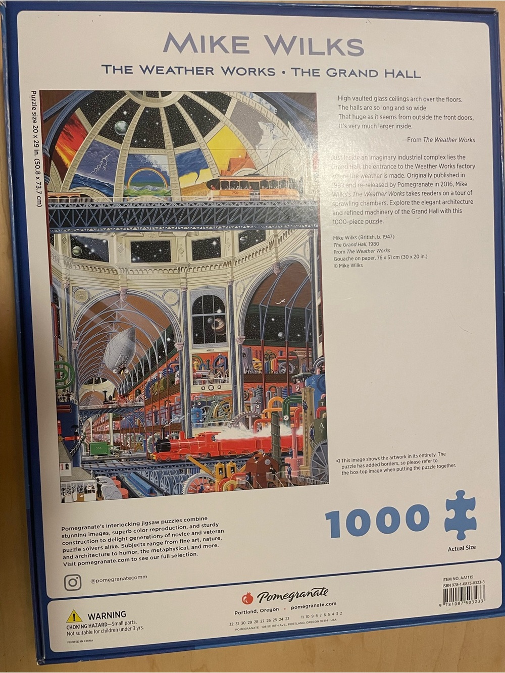 Mike Wilks Artpiece Puzzle - The Grand Hall (1000 pcs) - Picture 3 of 3